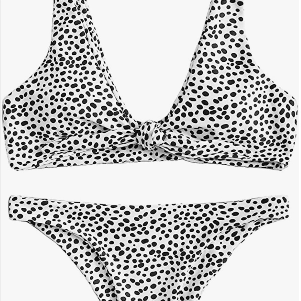 sexy dalmation tie knot bikini swimsuit - Picture 2 of 5